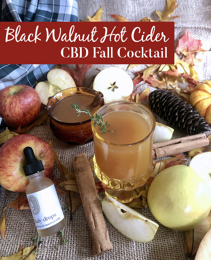 Black Walnut Hot Cider CBD Autumn Cocktail