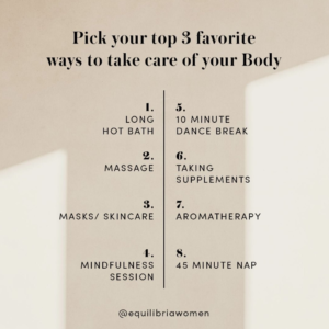 how do you take care of your body?