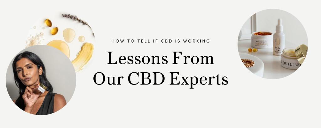 How to tell if CBD is working